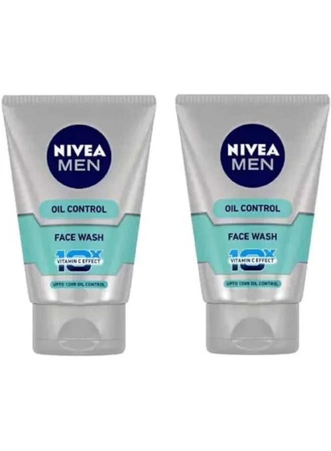 نيفيا غسول الوجه نيفيا للرجال للتحكم في زيوت البشرة بفعالية مضاعفة ١٠ مرات مع فيتامين سي، ٢٠٠ جرام. - Image 1